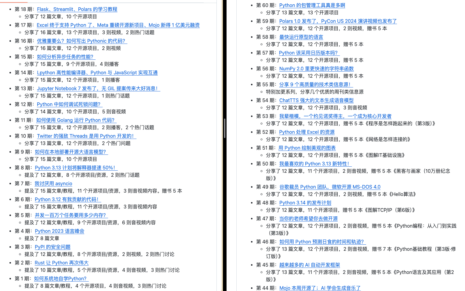 周刊部分标题